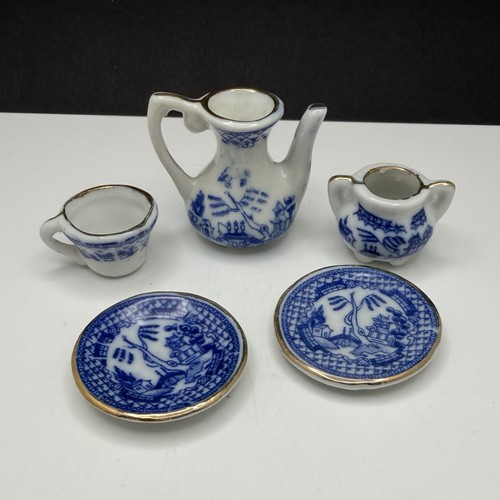 Vintage miniature blue - miniature, willow